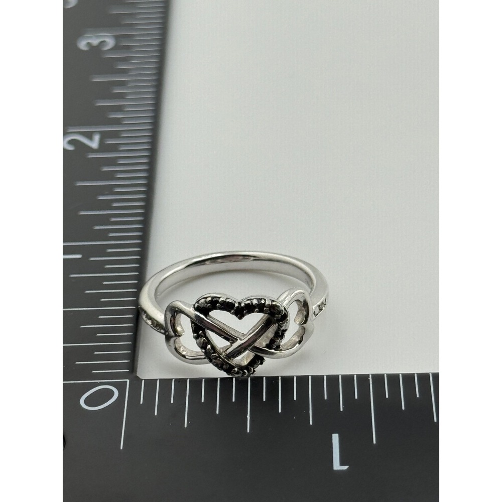 JWBR Sterling Silver Heart Infinity Ring‎ Size 7 - Picture 3 of 14